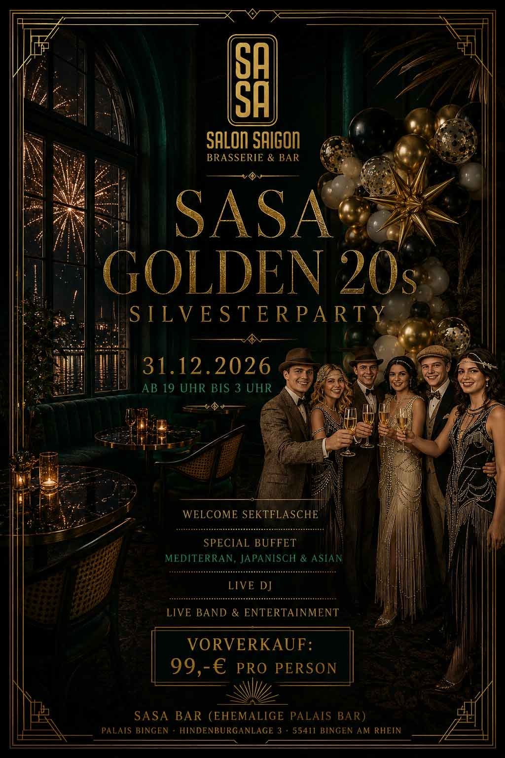 SASA GOLDEN 20s – SILVESTERPARTY